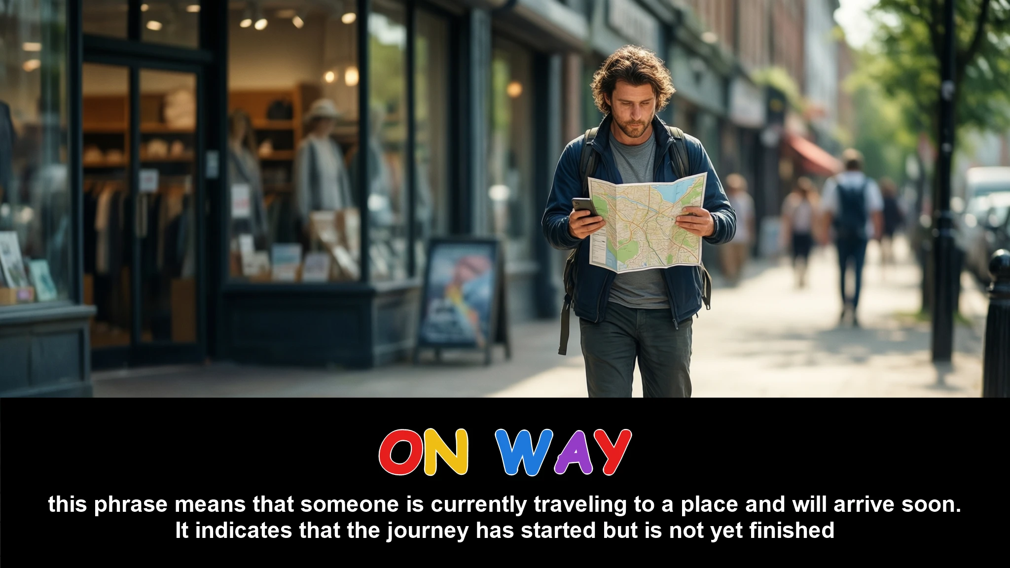 English Illustration for on way